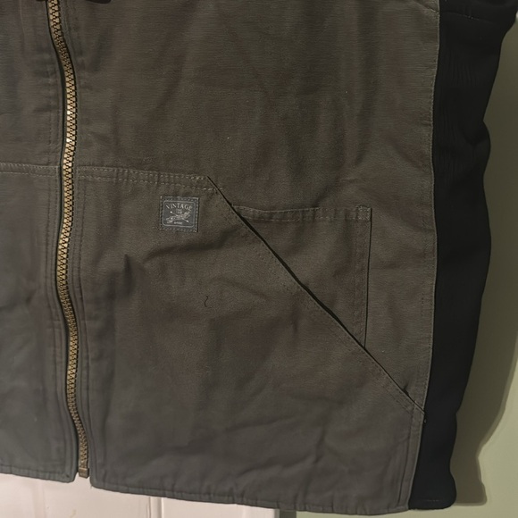 Weatherproof Vintage Men’s Utility Canvas Vest Green Size XXL - Picture 3 of 10